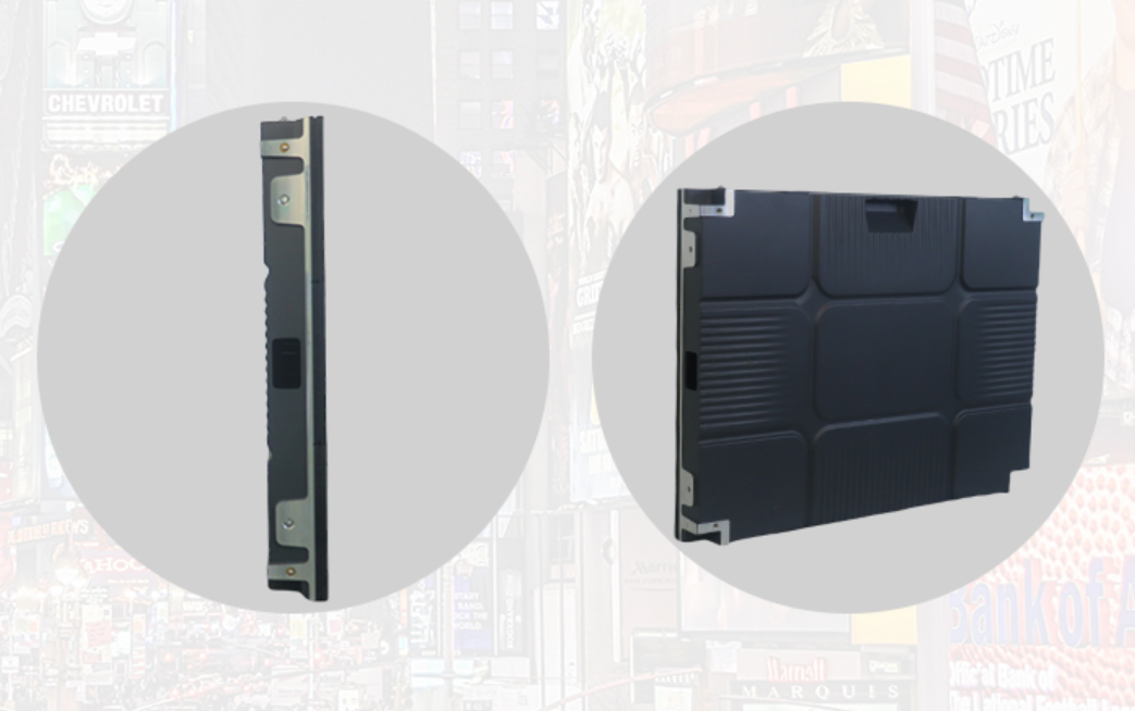 Interlocking slot design on LED display frame for fast and precise installation