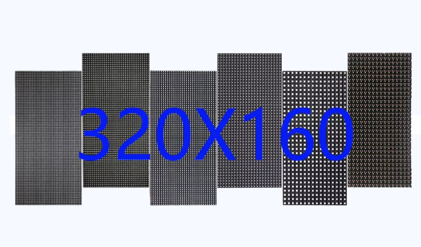 Magnetic 320x160mm indoor LED display module, front view