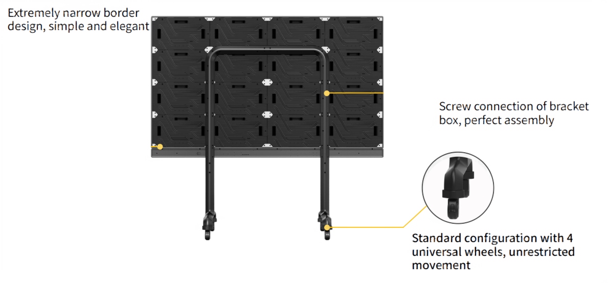 Ultra HD 4K LED display panel with fine pixel pitch for conference room