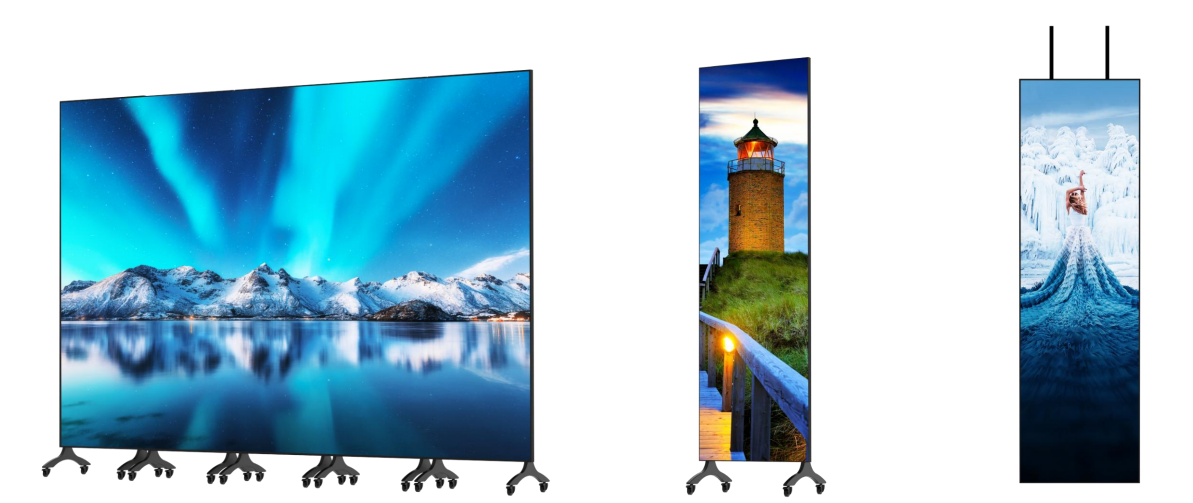 Ultra HD P0.9 high resolution LED advertising poster screen front view