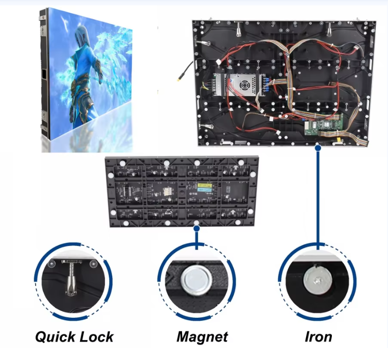 Vacuum tool removes magnetic LED module from the front for maintenance