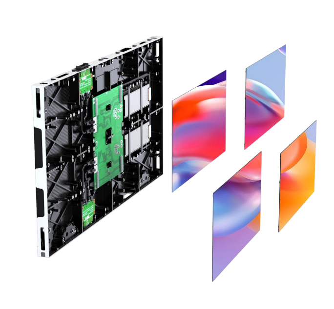 170 degree wide viewing angle fine pitch indoor COB LED display without color distortion