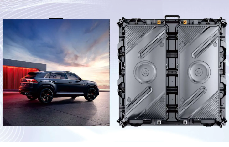 960x960mm outdoor LED display cabinet front view