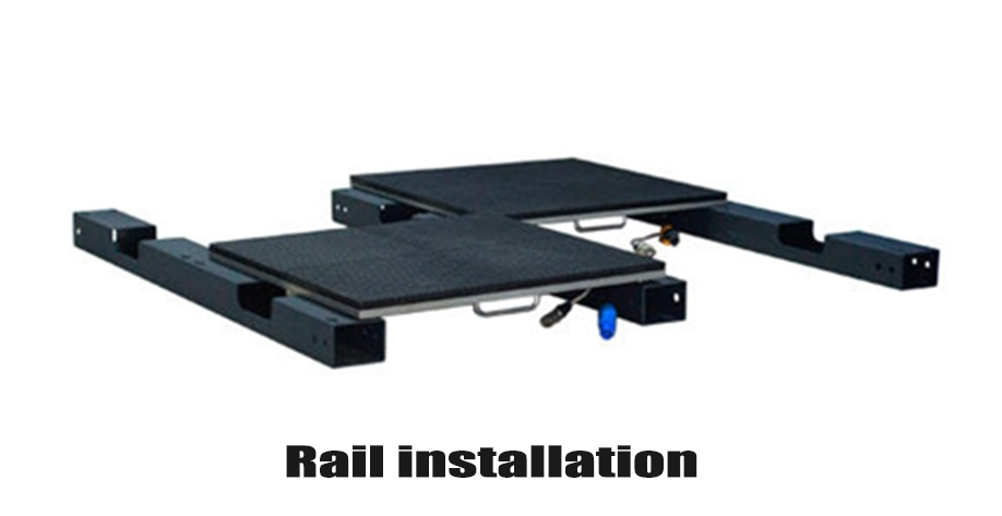 Built-in gravity weight sensors inside interactive LED floor panel
