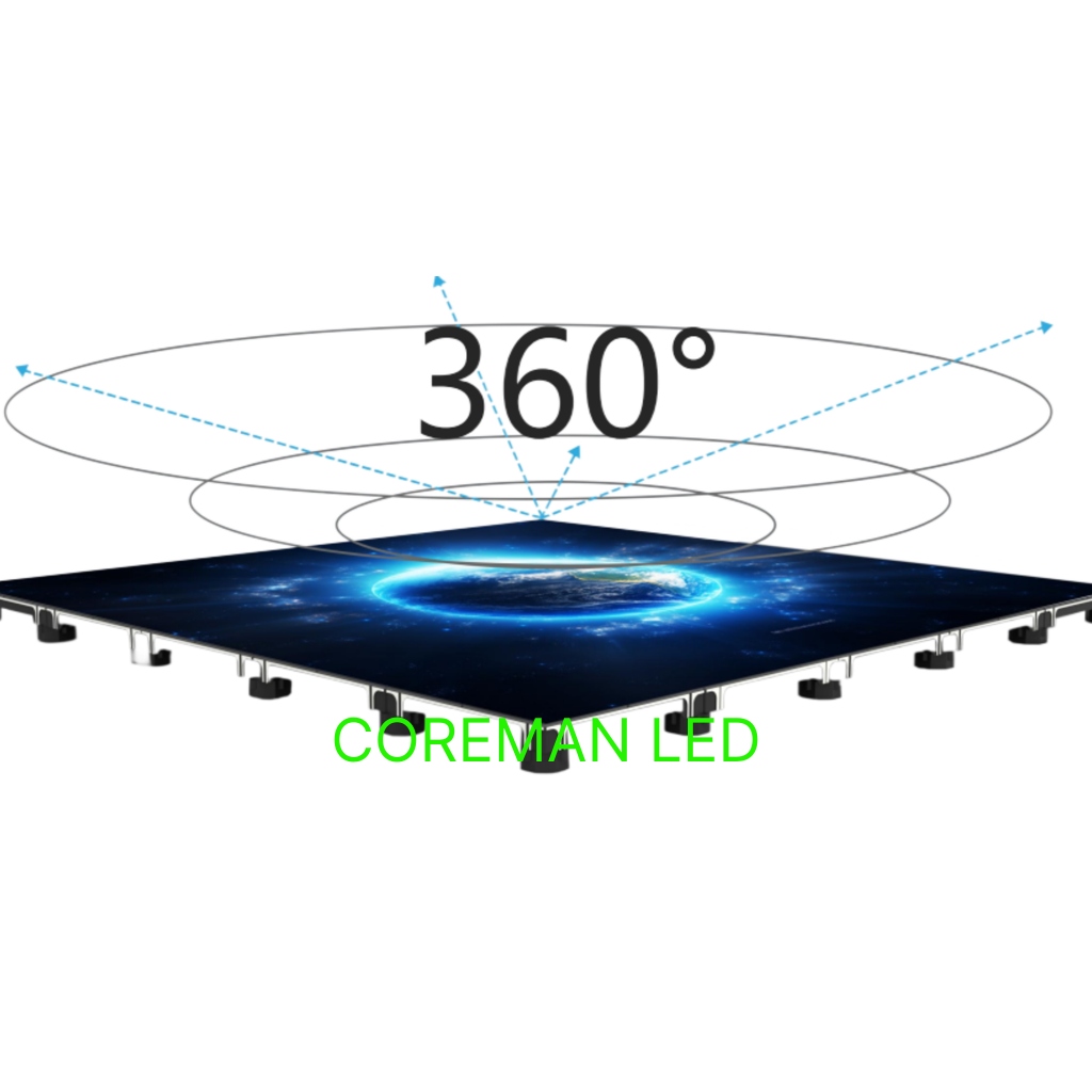 commercial showroom and trade show booth led flooring