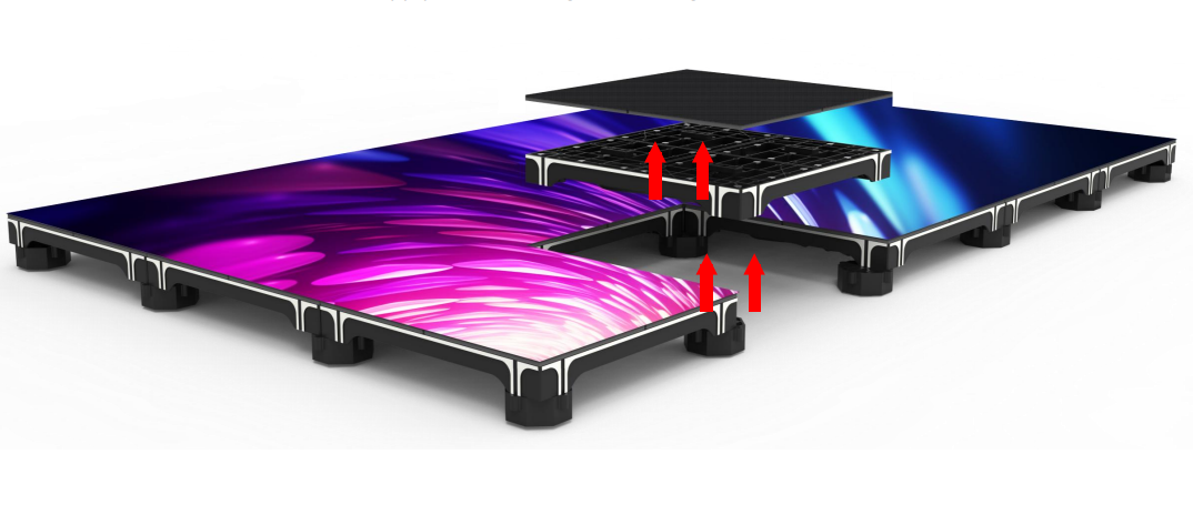 digital led dance floor for live concert stage production