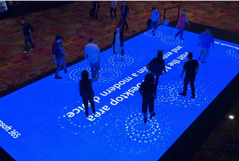 LED wedding dance floor with customized motion graphics