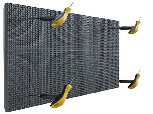 Outdoor front and rear access LED display screen overview
