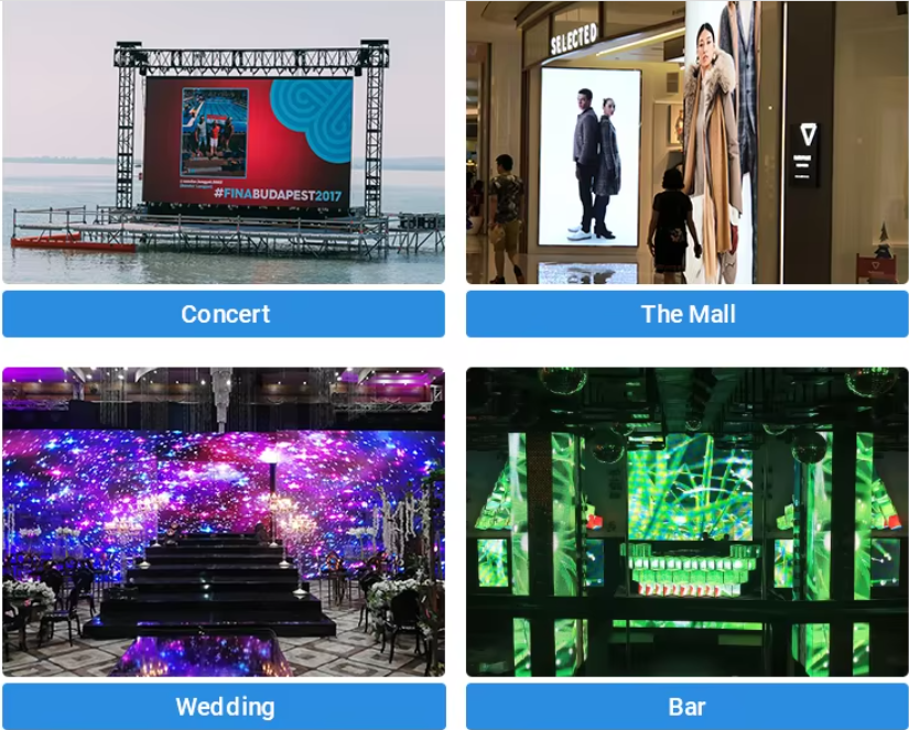 Outdoor LED billboard for commercial advertising application