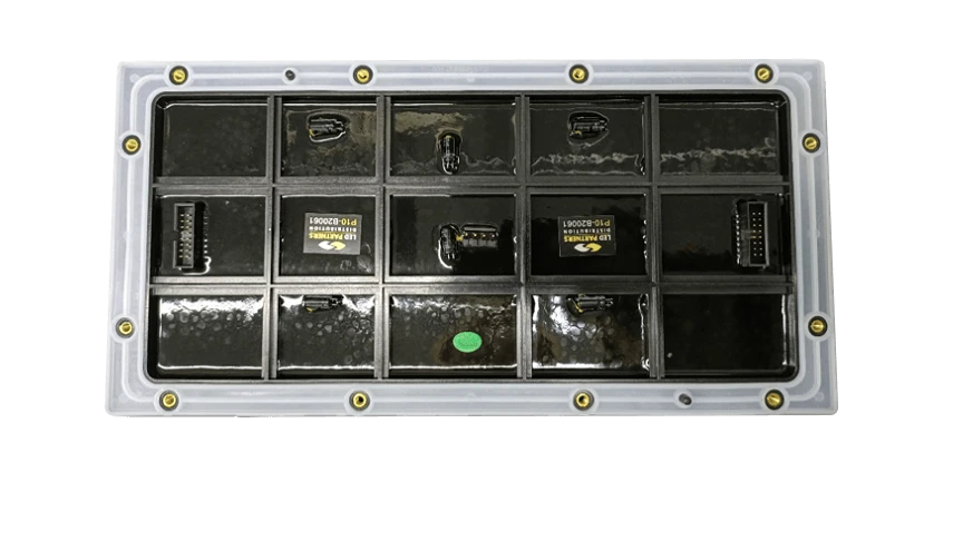 P10 outdoor LED display panel built with high-efficiency energy-saving custom PCB.