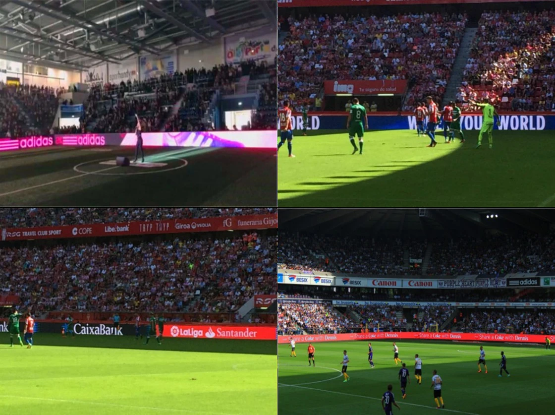 Aluminum Cabinet Outdoor Stadium Perimeter LED Display Screen Board 1600X900mm