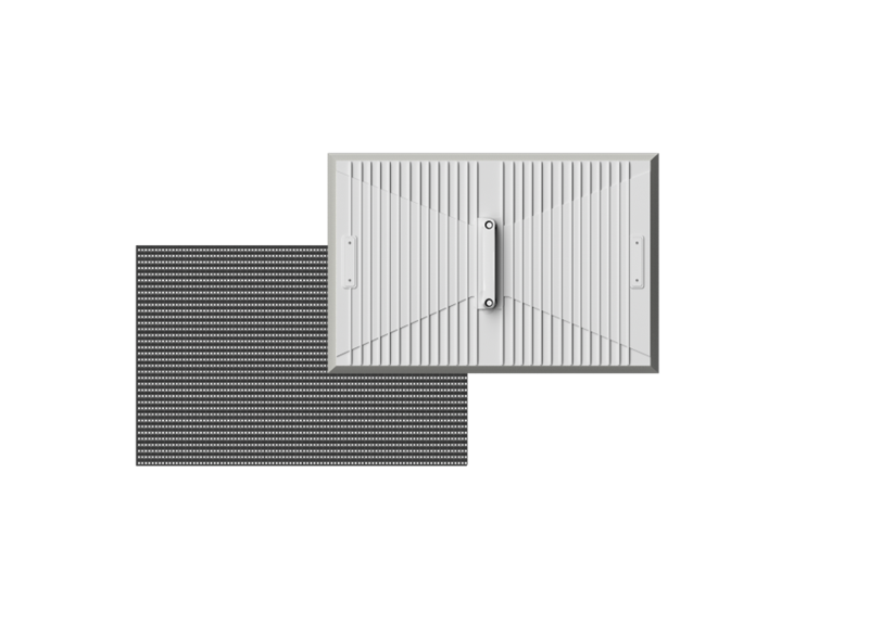 Dual maintenance LED video wall with fast front and rear access module replacement