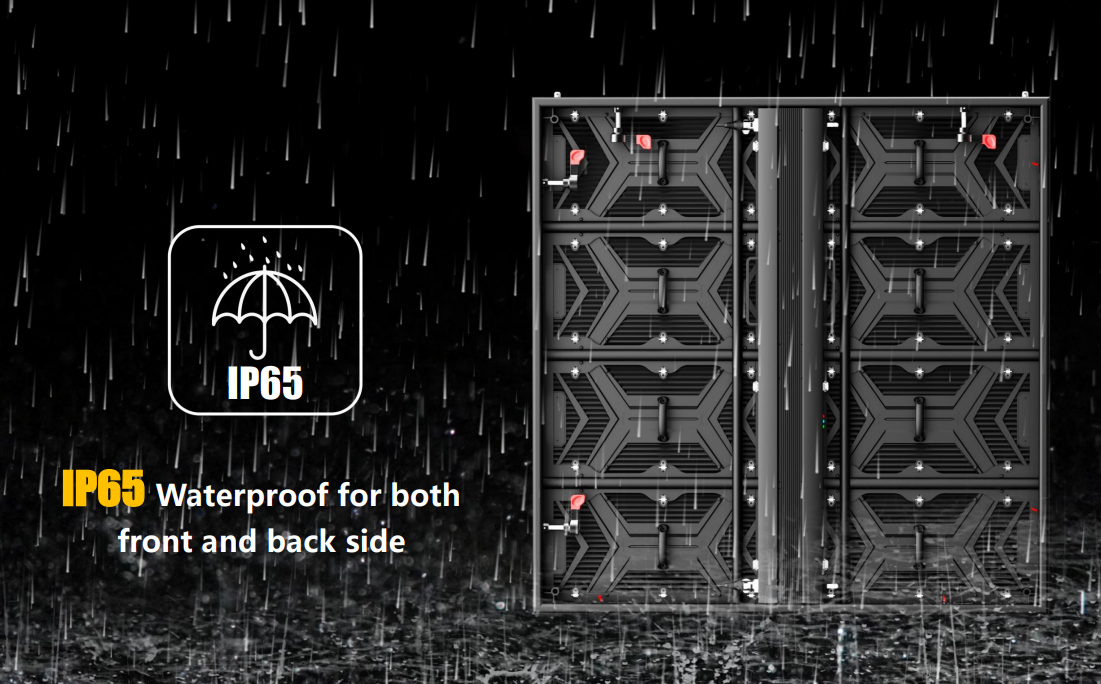 Easy front and rear service access for outdoor fixed LED screen