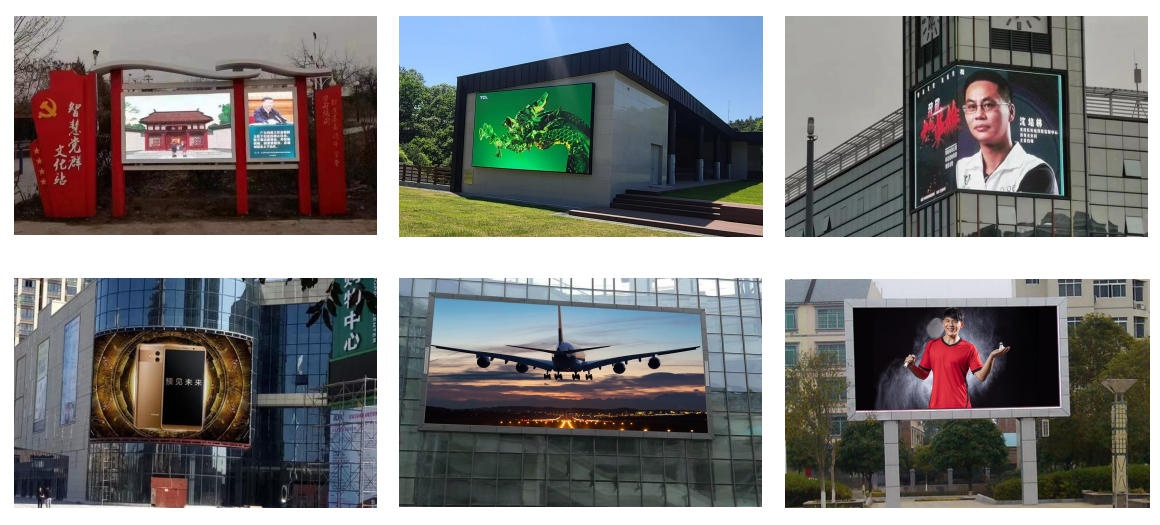 Fixed installation outdoor P8 P10 LED display screen at city plaza and transit hub