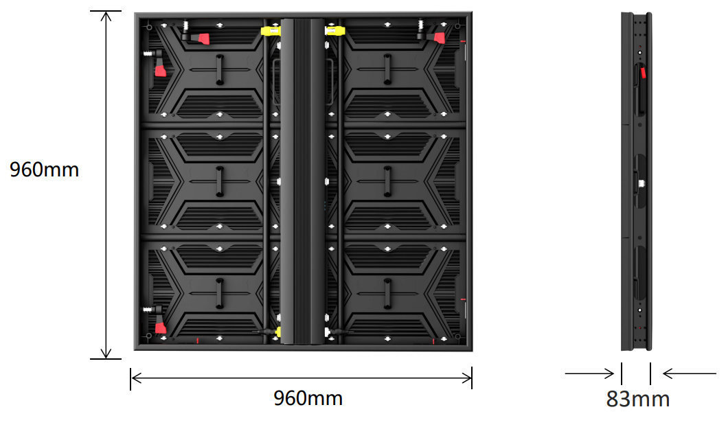High brightness P8 P10 outdoor LED video wall with high refresh rate
