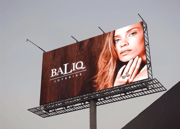 High impact DOOH digital billboard outdoor LED display screen on building facade