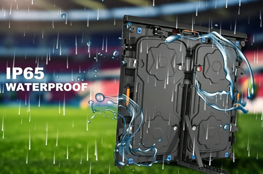 IP65 waterproof outdoor sports LED display panel designed for severe weather conditions