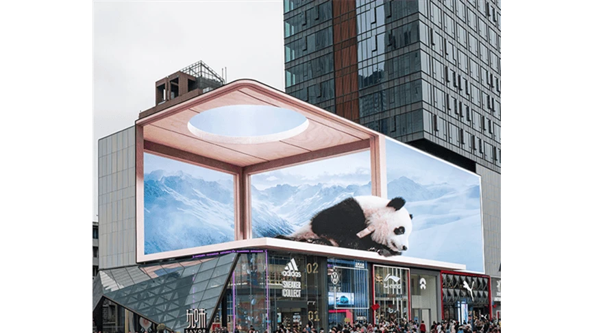 IP66 waterproof and dustproof outdoor LED display screen under heavy rain test