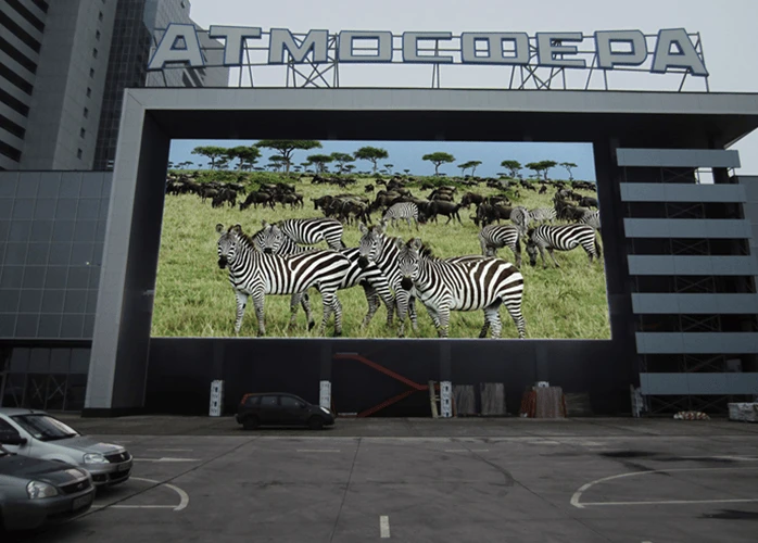 Mobile truck trailer mounted LED display and outdoor stadium scoreboard screen