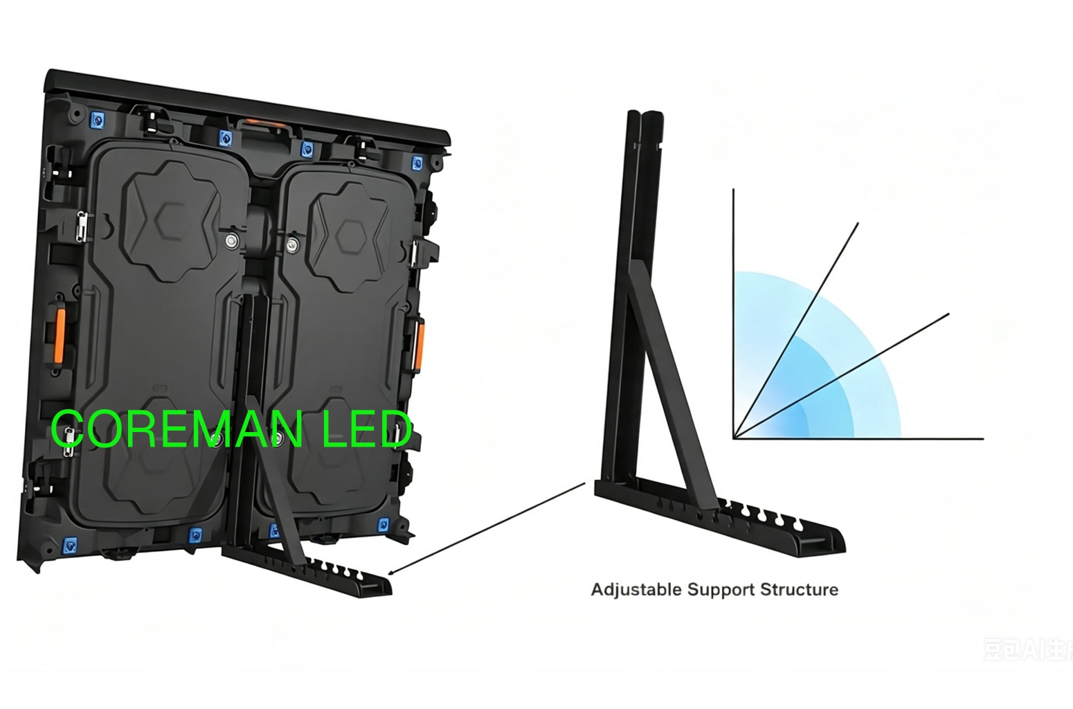 Player-friendly sports perimeter LED screen with soft mask and top protection pad for safety