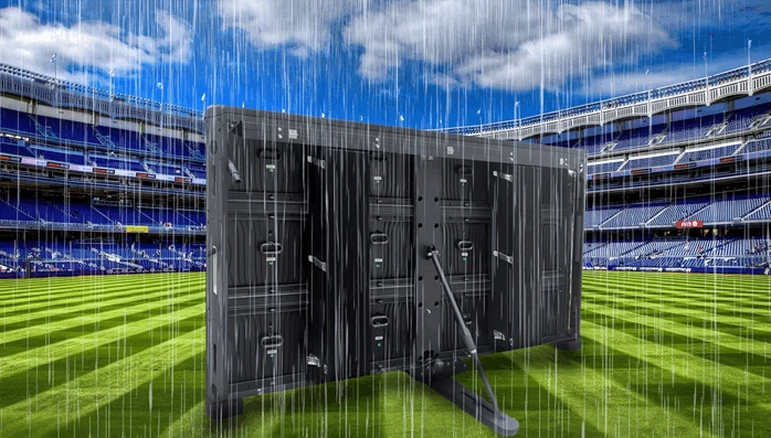 Aluminum Cabinet Outdoor Stadium Perimeter LED Display Screen Board 1600X900mm