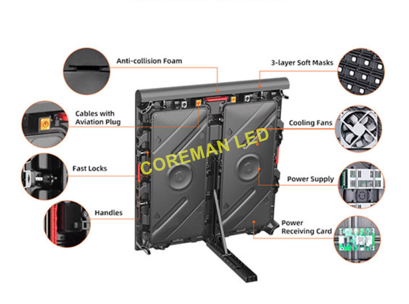 960x960mm indoor outdoor stadium LED display perimeter screen for football and basketball sports ground