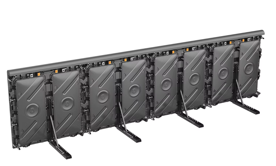 960x960mm stadium LED panel showing quick locking system and front and rear service capability